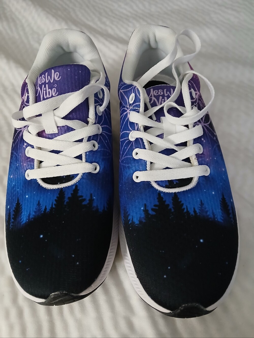 Vibe Kids Purple and Blue Night Forest Sneakers